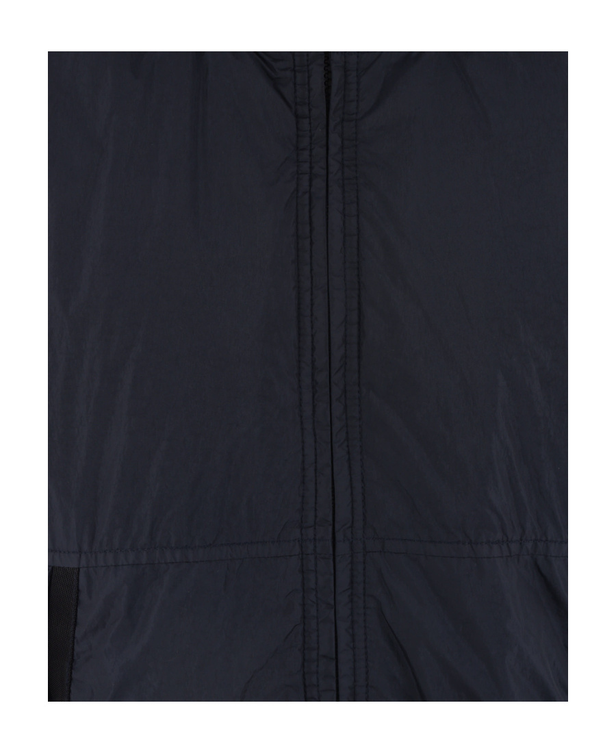 Stone Island Compass-patch Zip-up Jacket In Blue