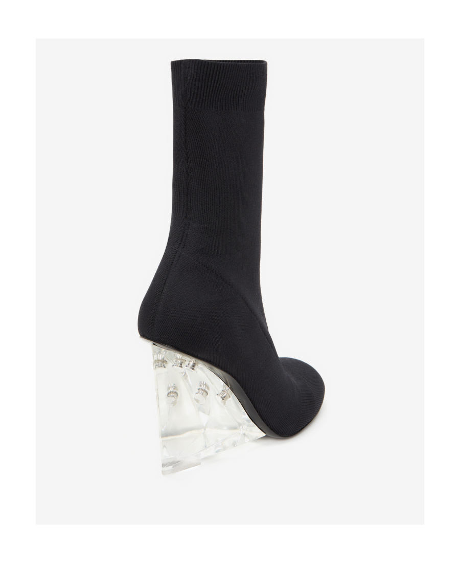 Alexander Mcqueen 105mm Heeled Slip-on Boots In Black