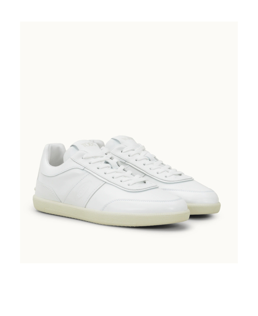 Tod's Leather Sneaker Tabs With In White