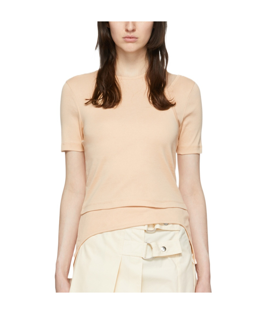 Helmut Lang Plain Knitted T-shirt In Nude
