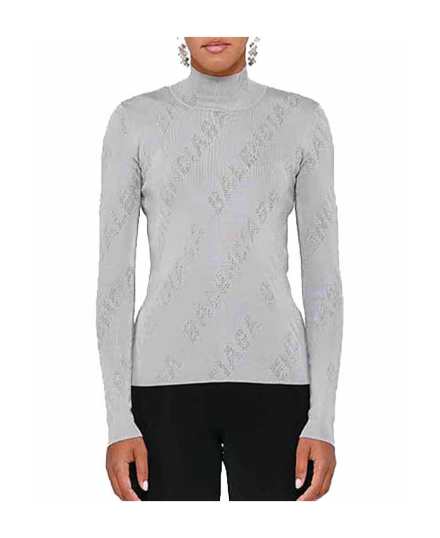 Balenciaga High-necked Sweater In Gray