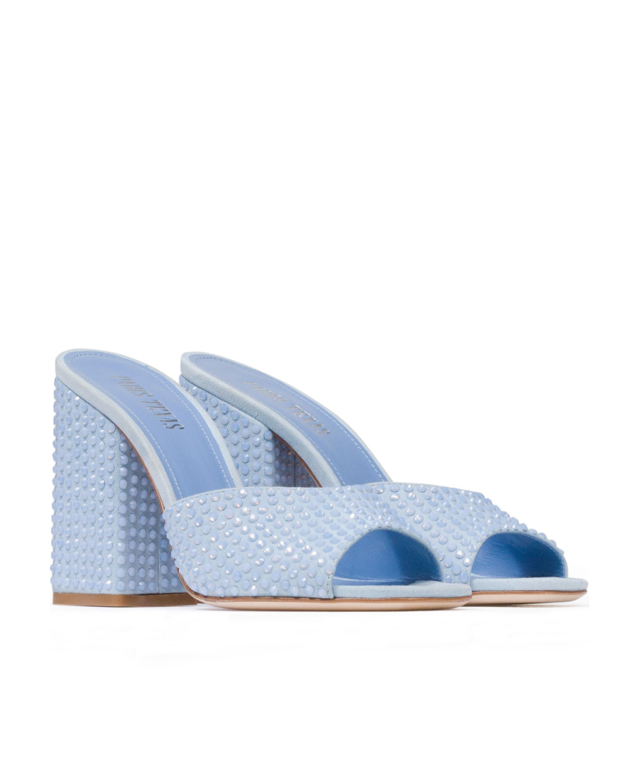 Shop Paris Texas Embellished Slip-on Mules In Blue
