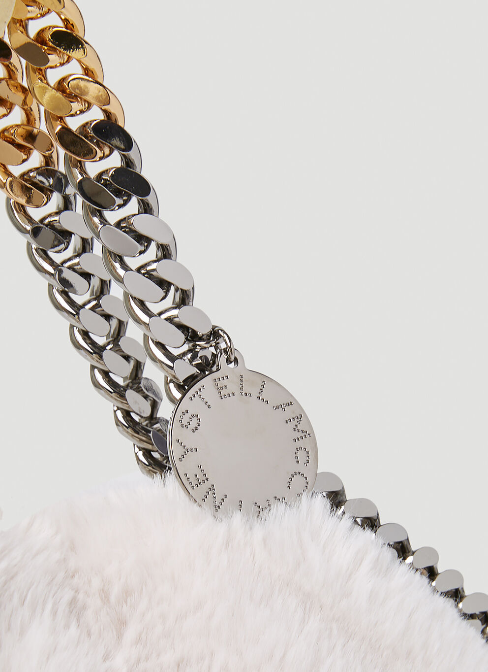 Stella Mccartney Falabella Chain Linked Tote Bag In White