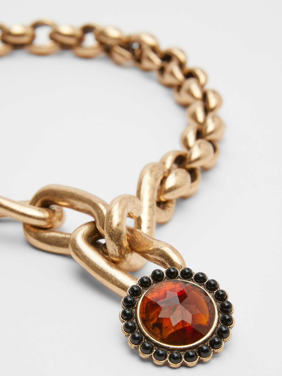Max Mara Resin Detail Necklace In Yellow