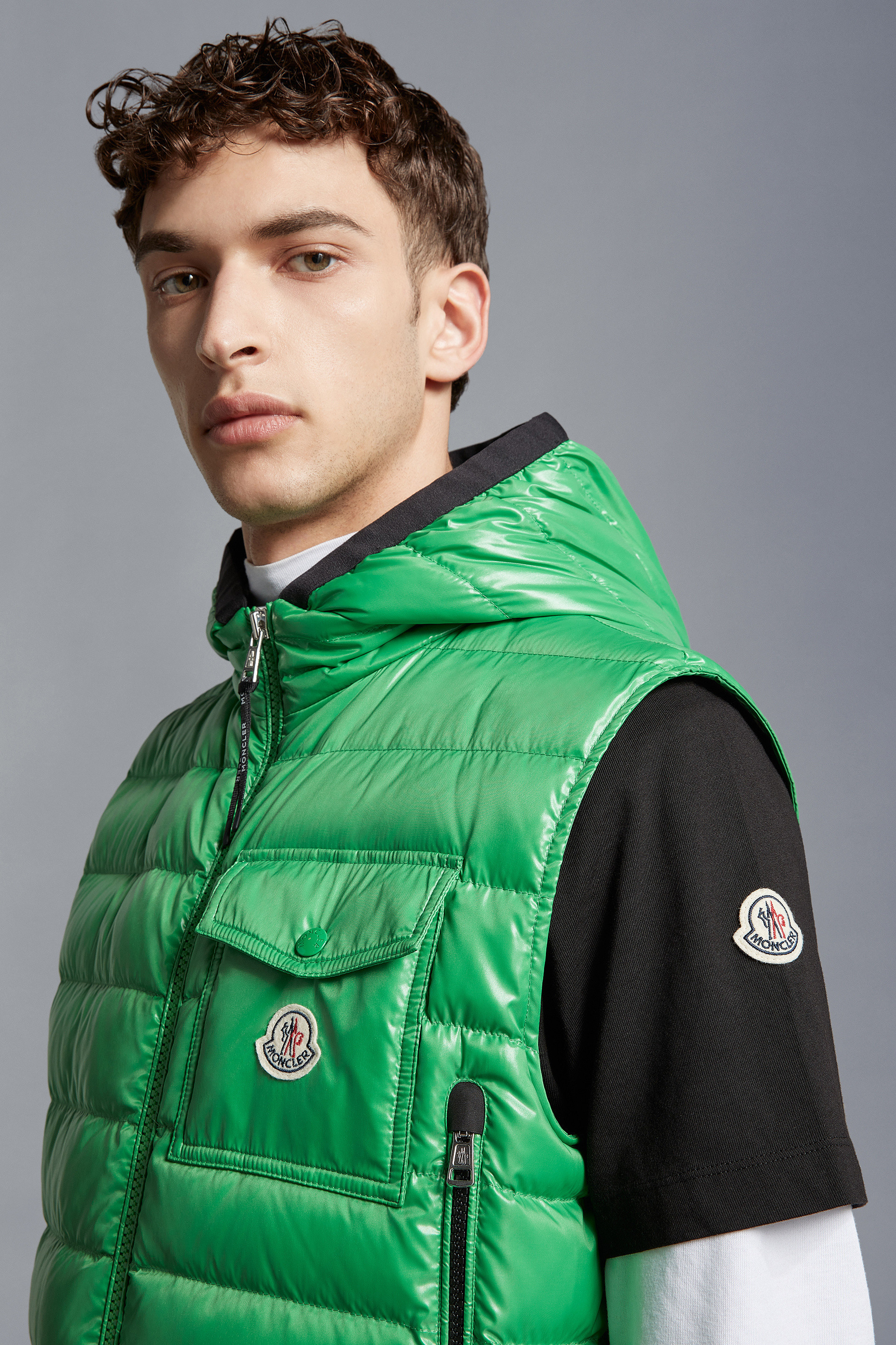 Shop Moncler Ragot Down Gilet In Green