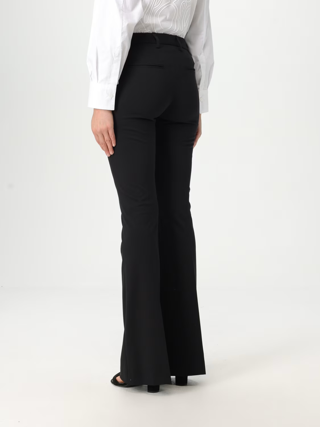 Dondup Pleated Zipper Casual Pants In Black