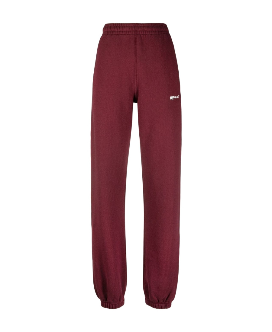 Off-white Logo-detail Sweatpants In Red