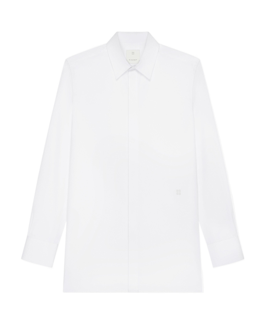 Givenchy Lapel Long-sleeved Shirt In White