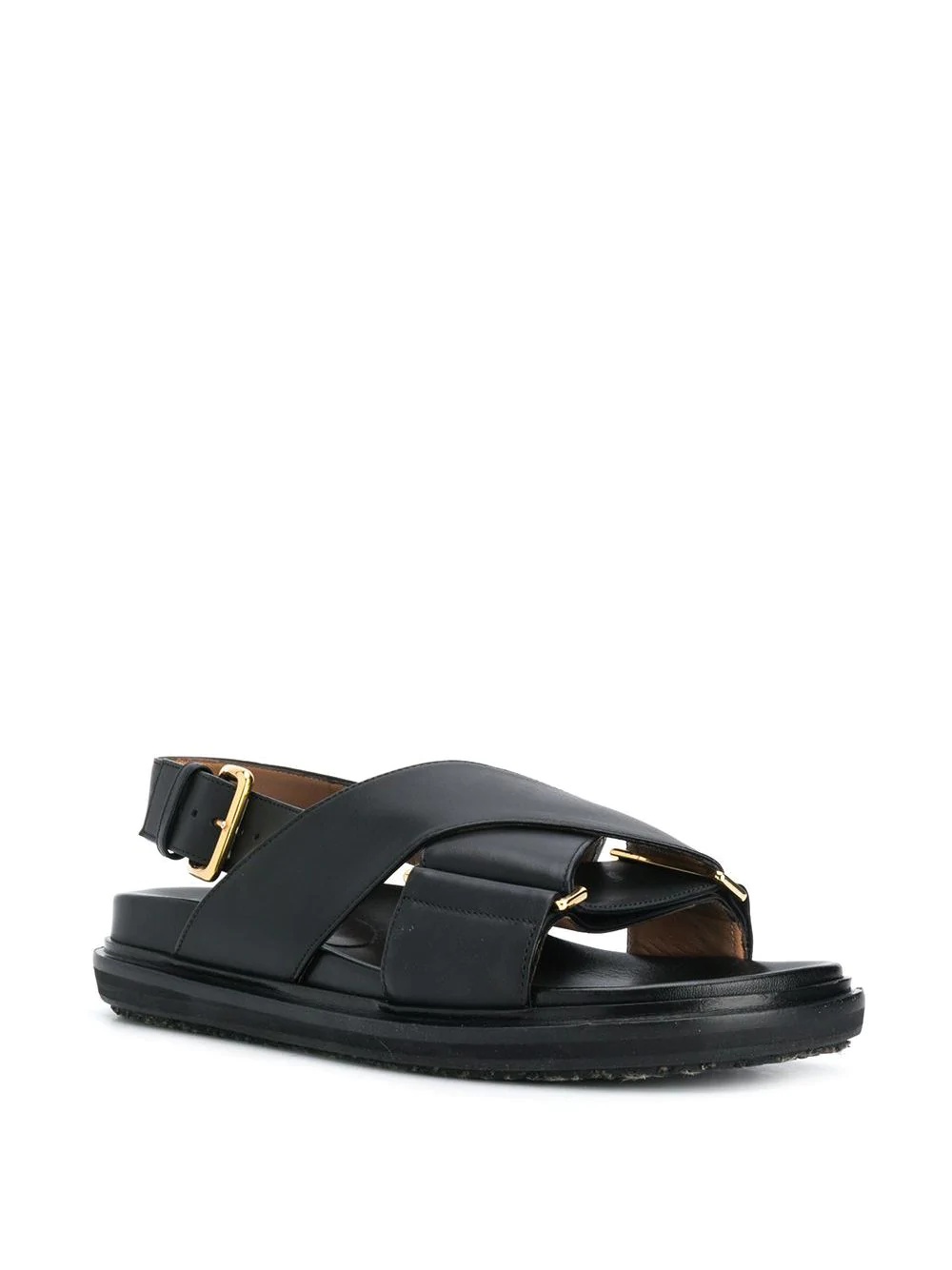 Marni Woman Sandals Black Size 6 Soft Leather In Black