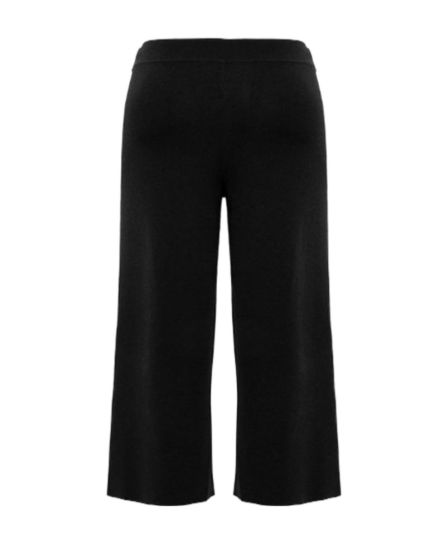 Alpha Studio Wide-legged Casual Pants In Black