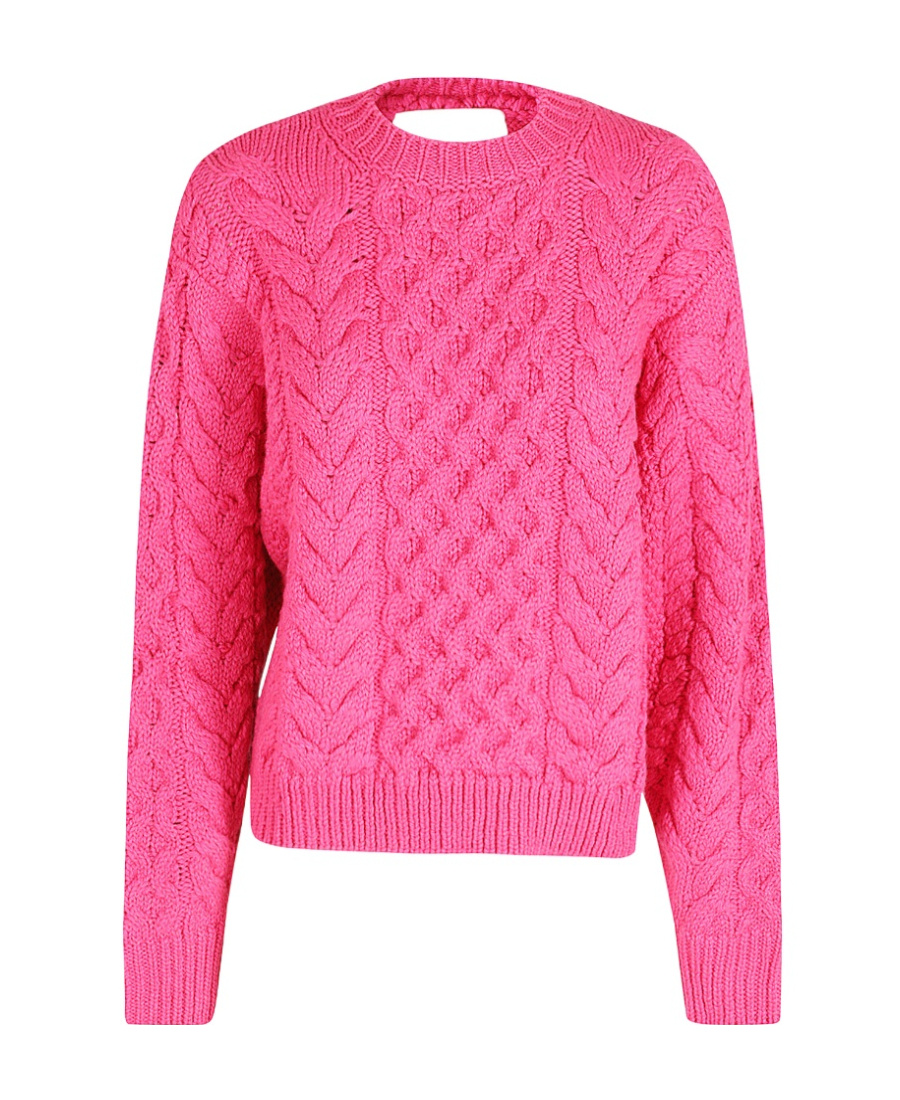 Isabel Marant Étoile Jake Fluorescent Pink Tricot Knit Sweater In Pink