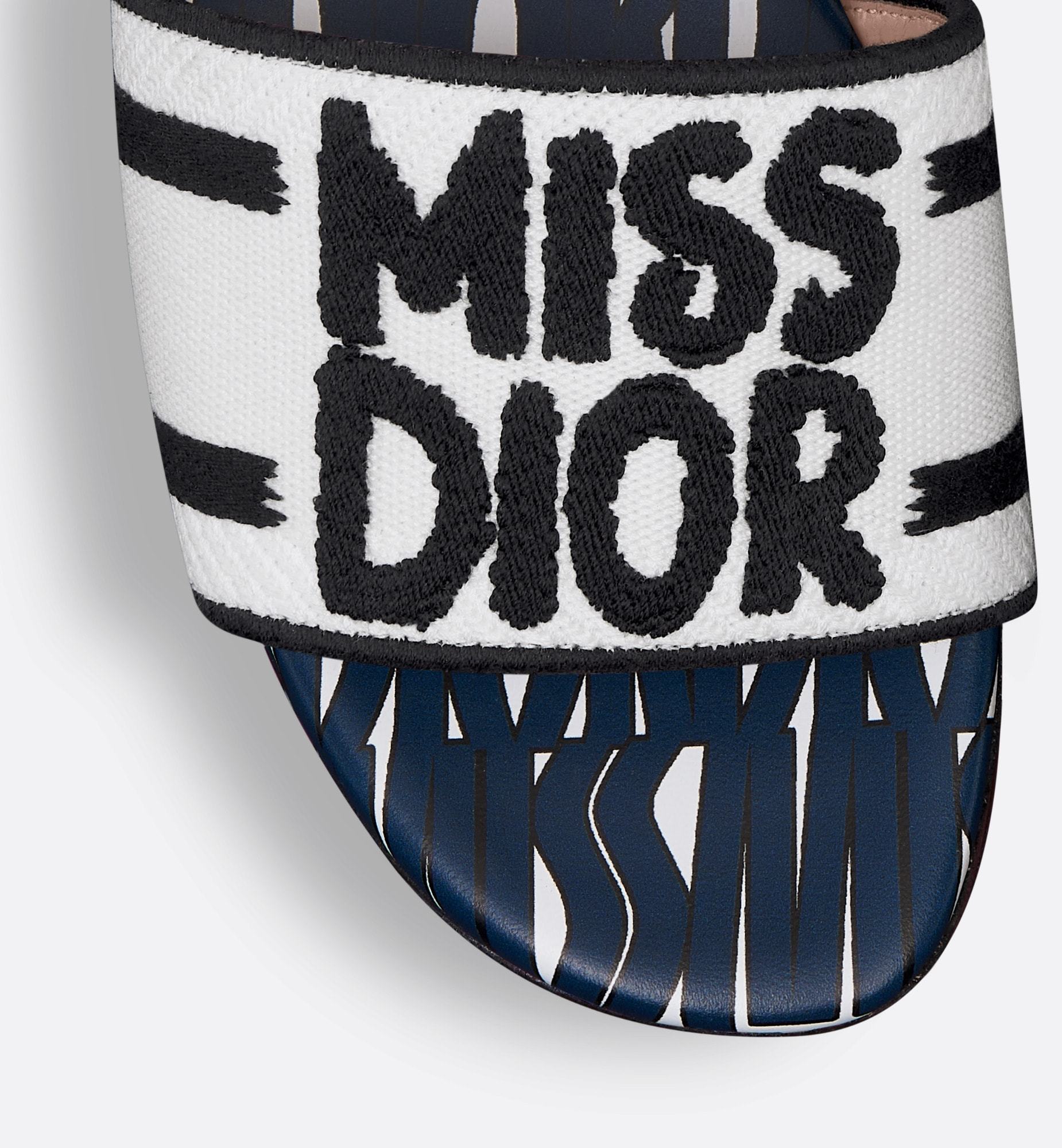 Dior Logo Slippers In Black