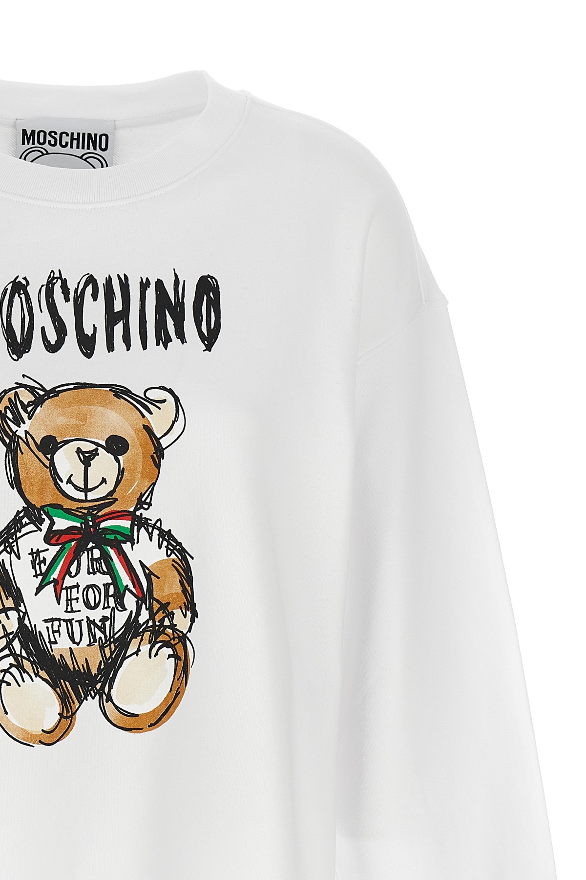 Moschino Couture Woman Sweatshirt White Size 8 Cotton In White