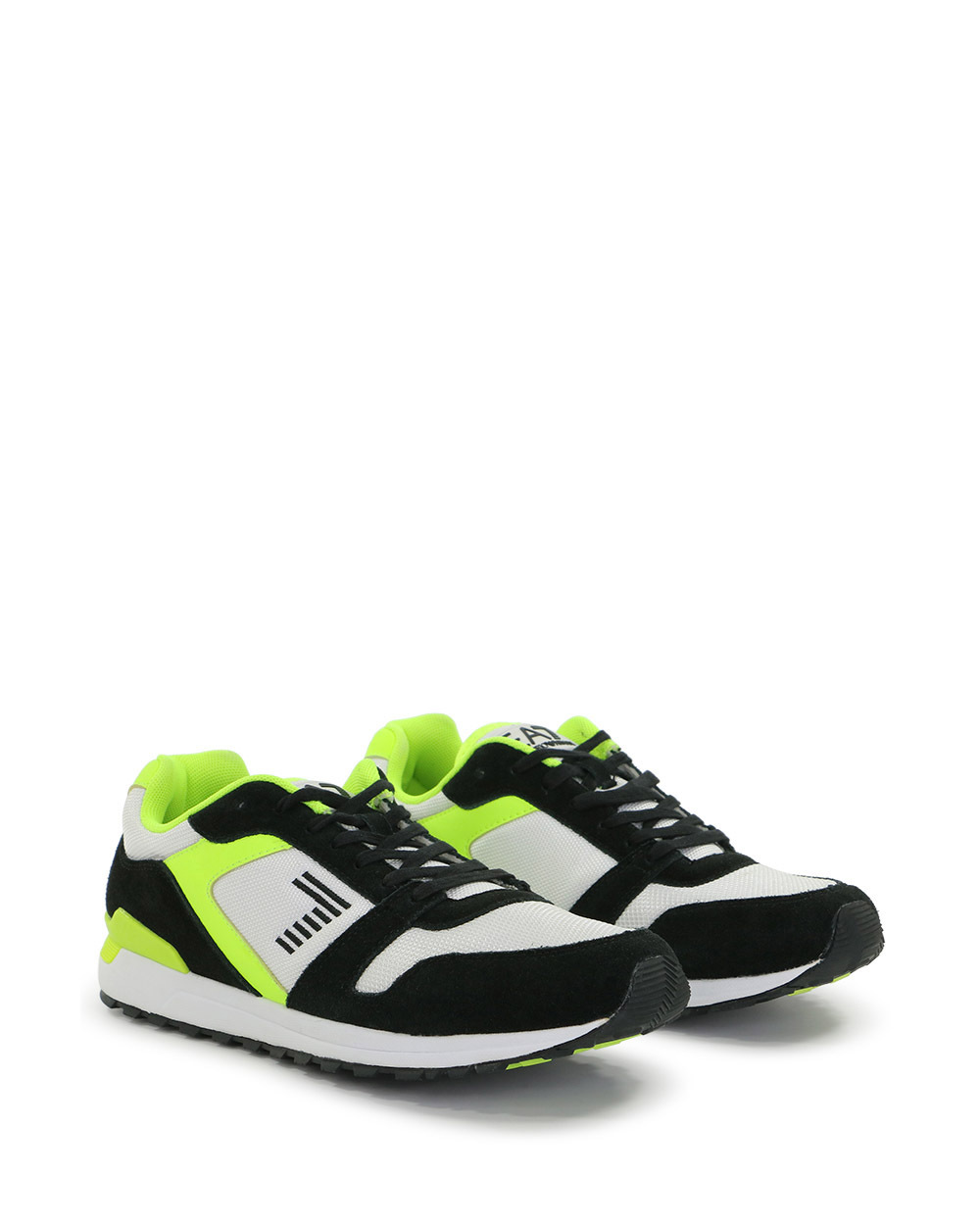 Ea7 Round Head Lace-up Casual Sports Shoes In Black