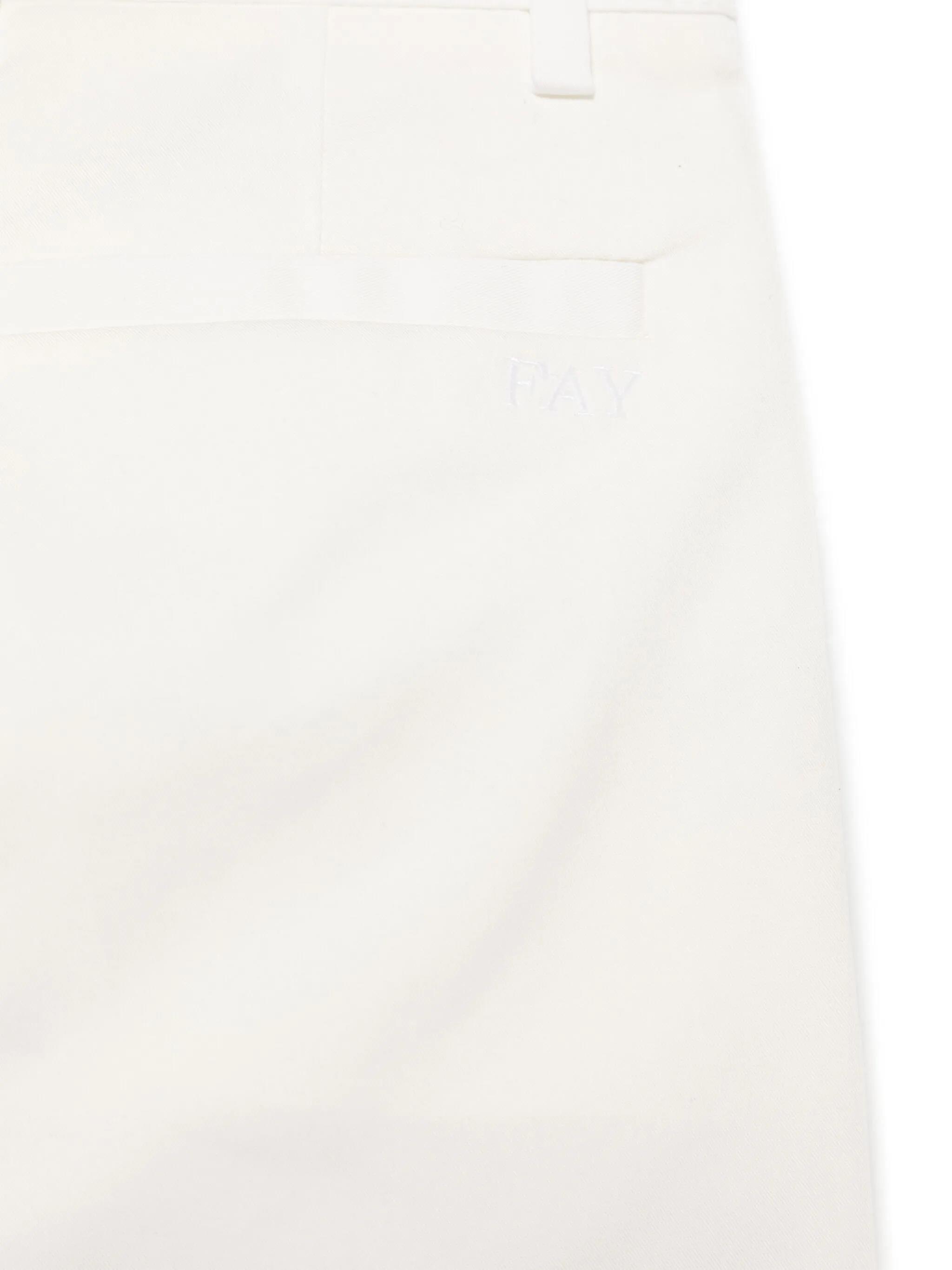 Fay Gabardine-weave Chinos In White