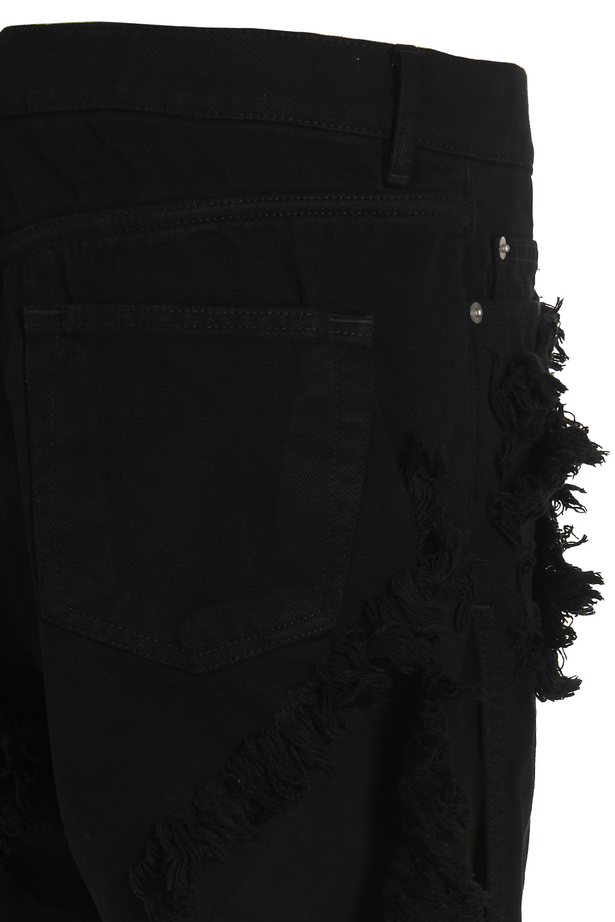 Rick Owens Drkshdw Trucker Cut-off Denim Shorts In Black