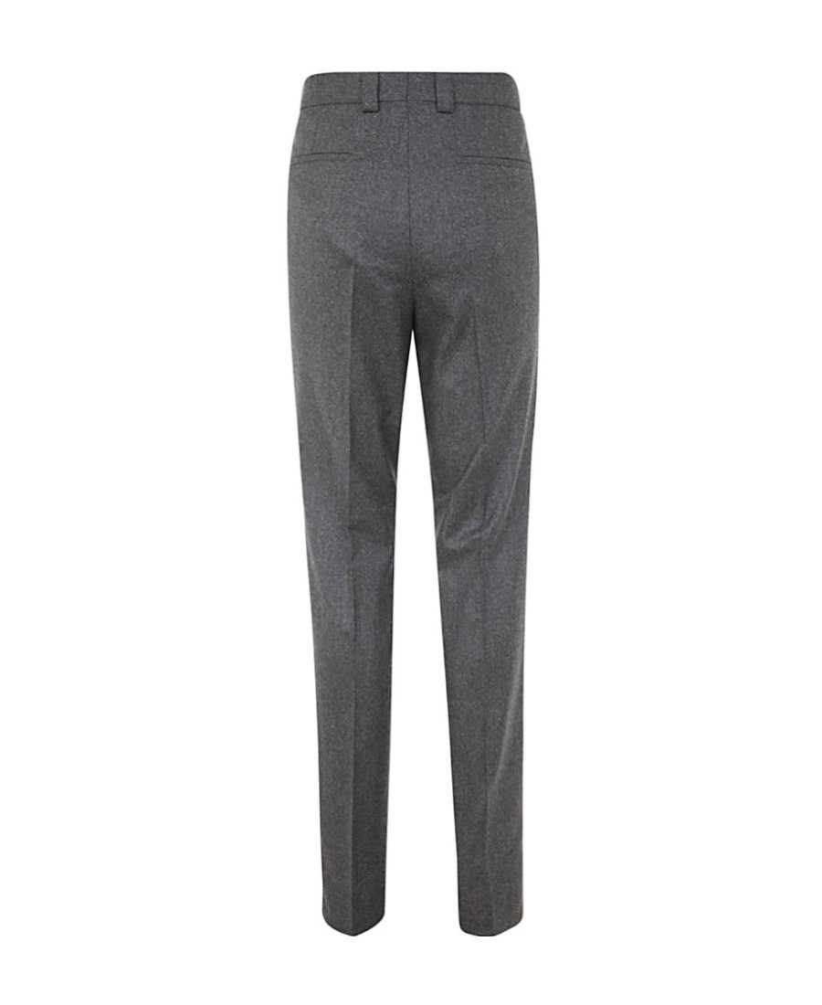 Brunello Cucinelli Pressed-crease Virgin Wool Trousers In Gray
