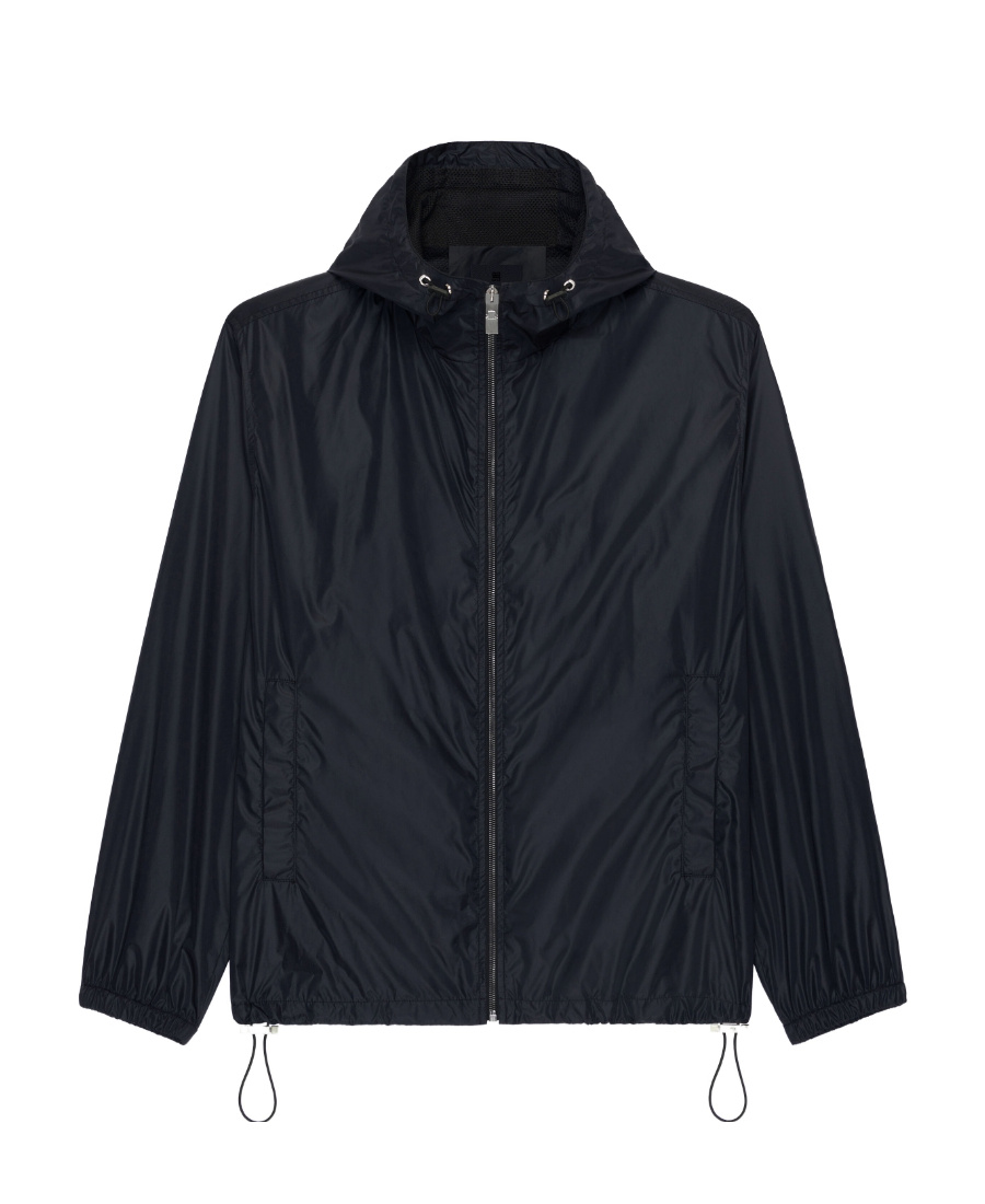 Givenchy 4g Motif Logo-print Hooded Jacket In Black