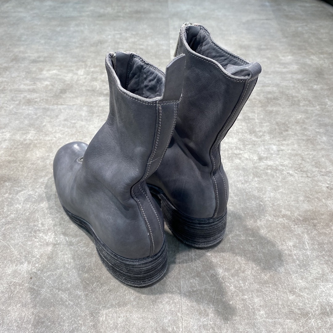 Guidi Front Zipper Boot In Gray