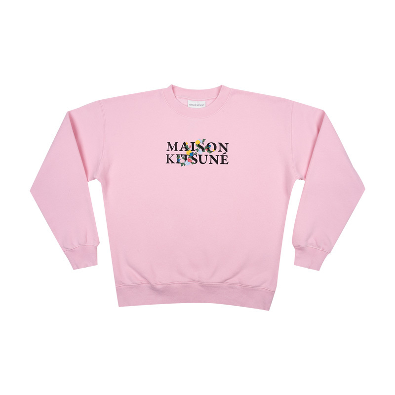 Shop Maison Kitsuné Logo Logo Hoodie In Pink