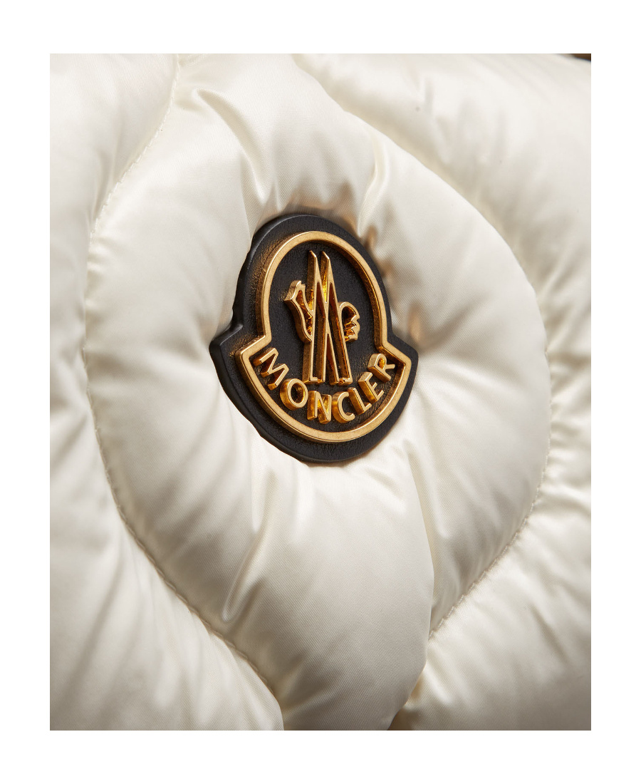 Moncler Delilah Quilted Shoulder Bag In White