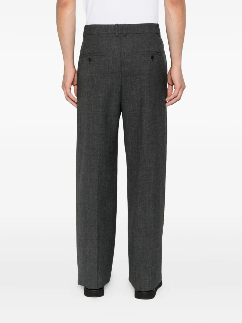 Saint Laurent Belt Loop Casual Pants In Black