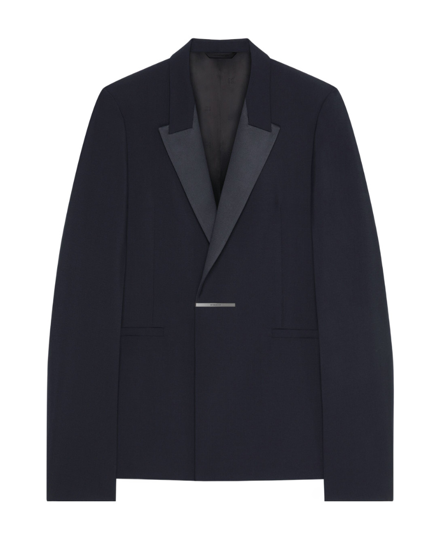 Givenchy Single-breasted Tailored Suit Jacket In Blue