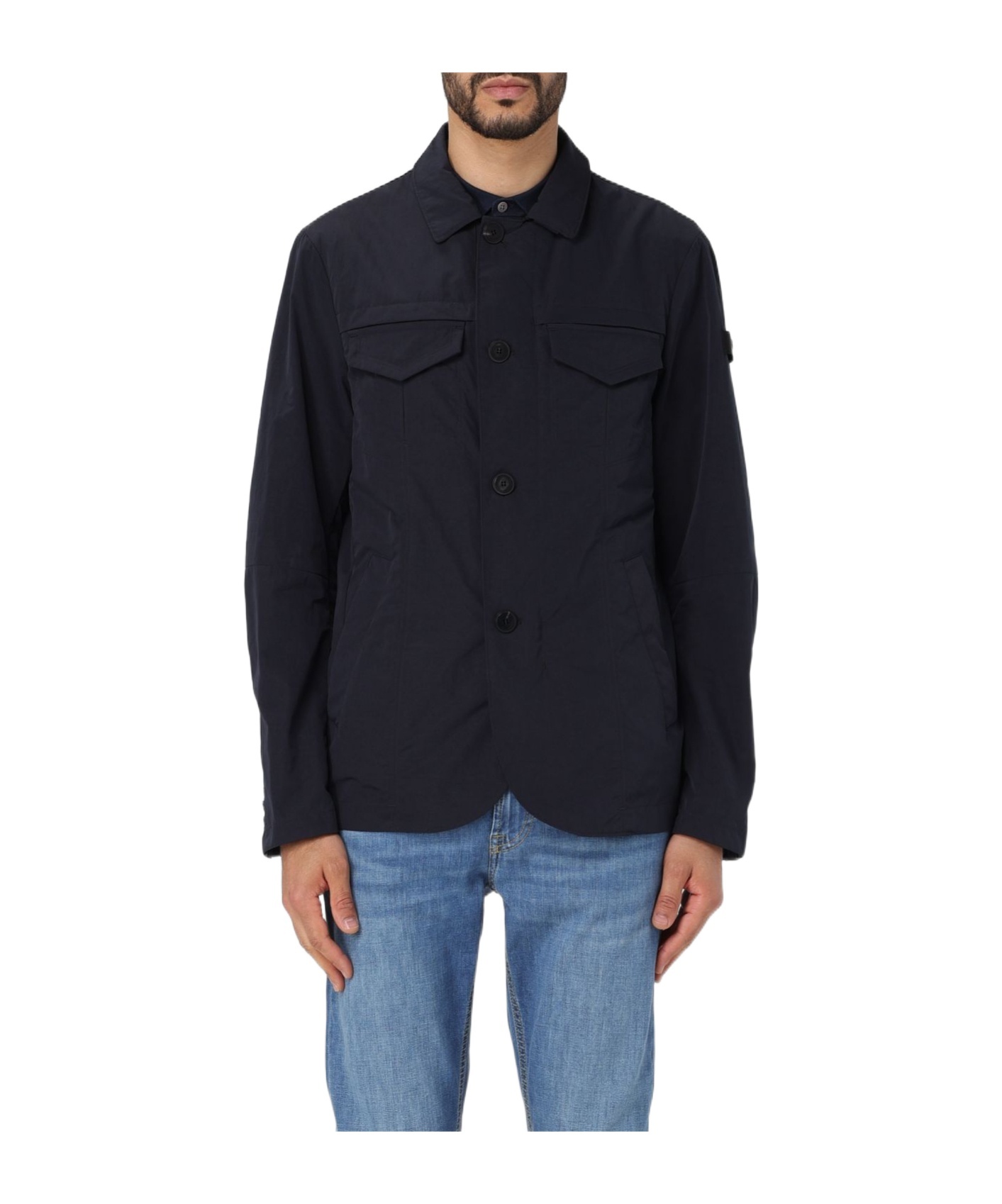 Peuterey Logo-appliqué Shell Jacket In Black