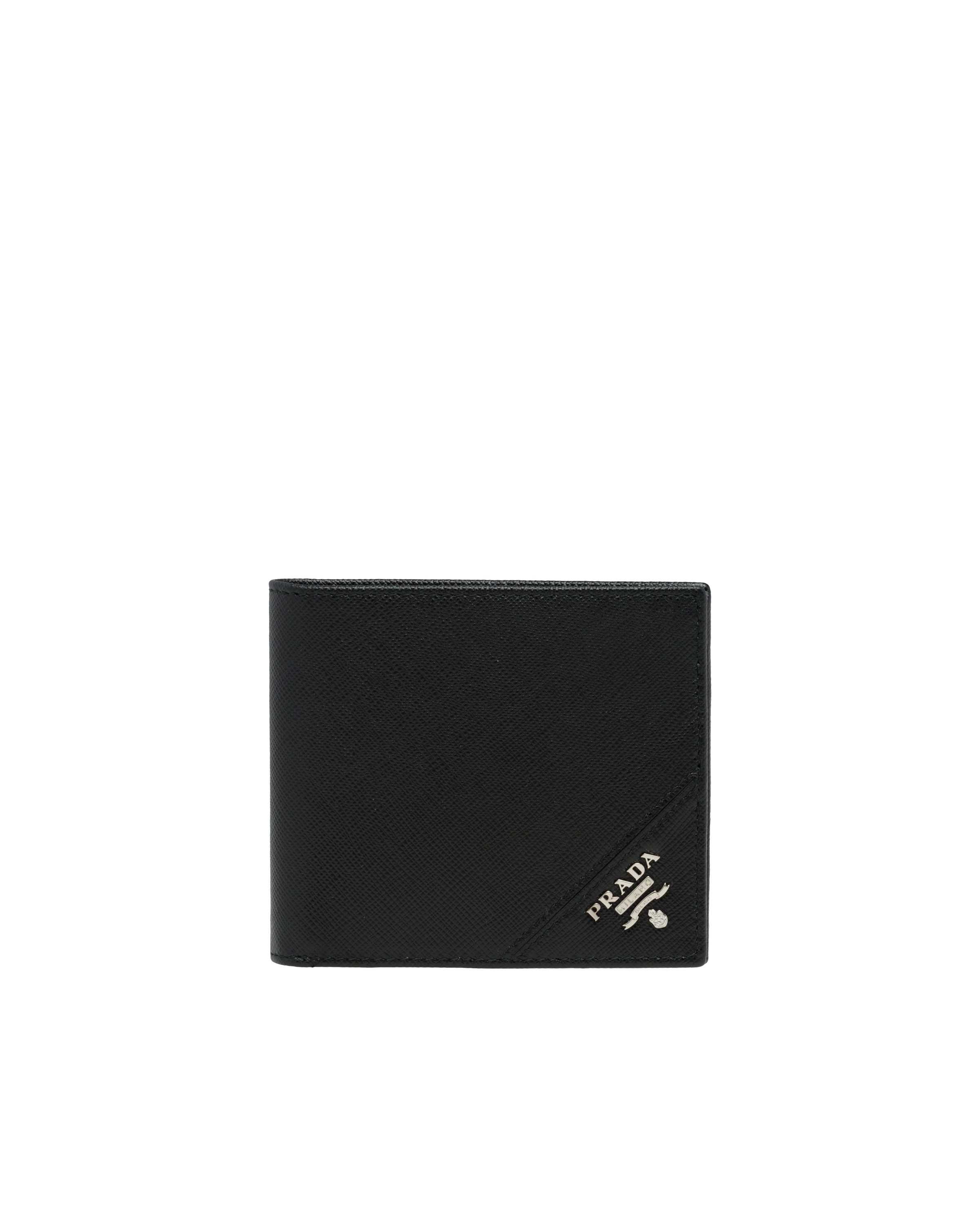 Prada Saffiano Leather Wallet In Black