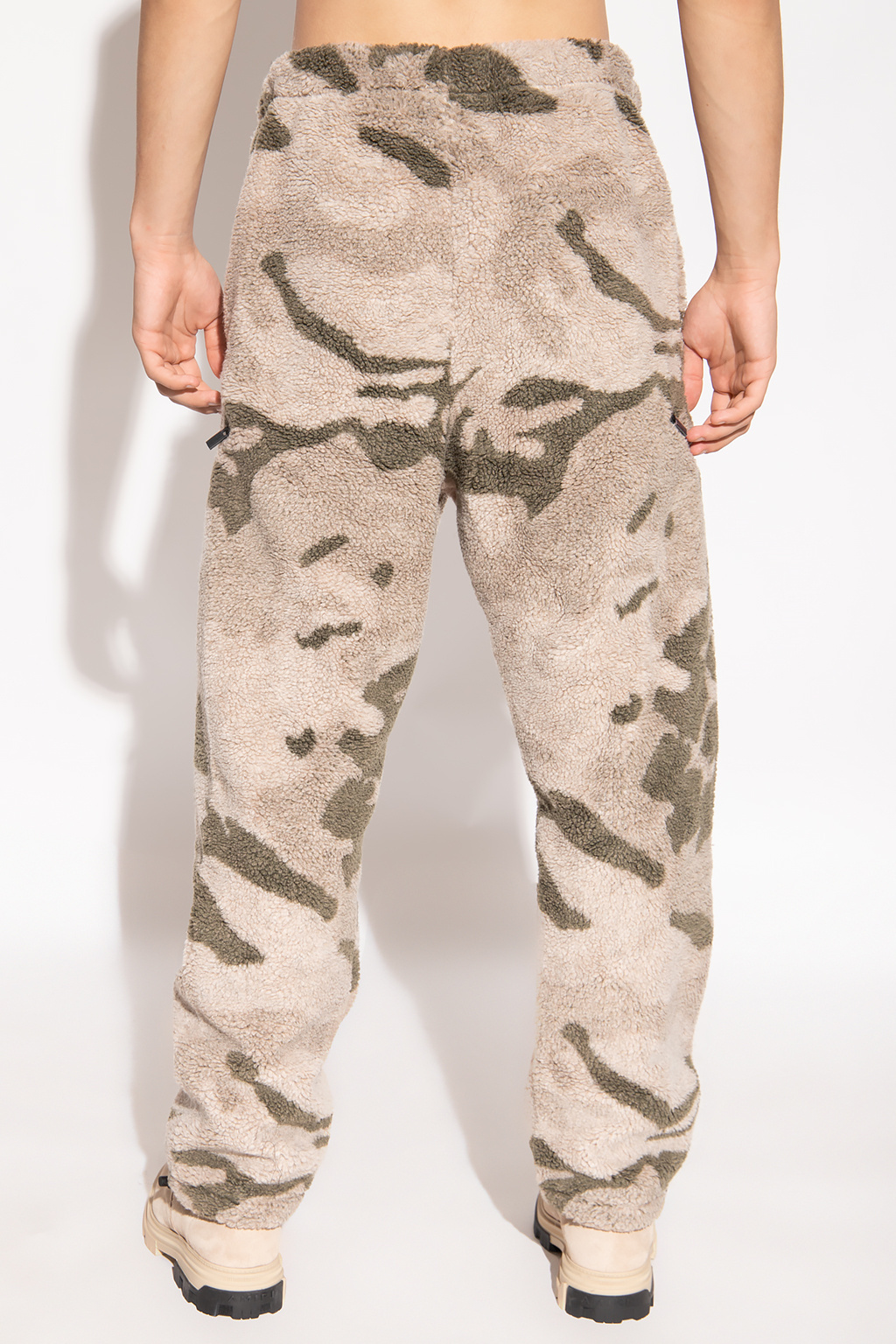 Essentials Fear Of God Camouflage Printed Fleece Trousers In Nude