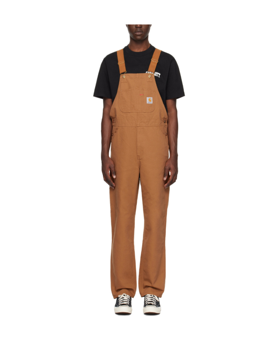 CARHARTT LOGO-PATCH STRAIGHT-LEG DUNGAREES