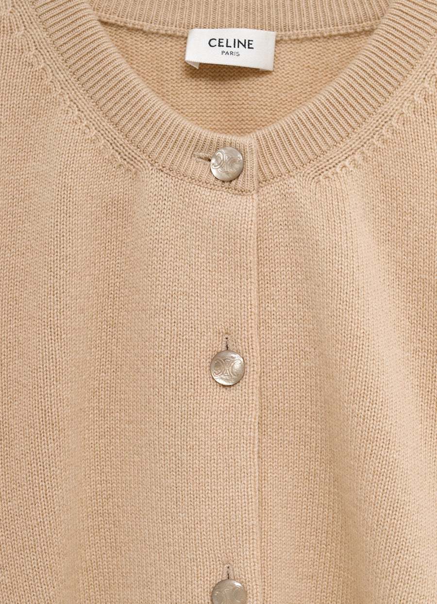 Celine Long Sleeve Sweater In Nude