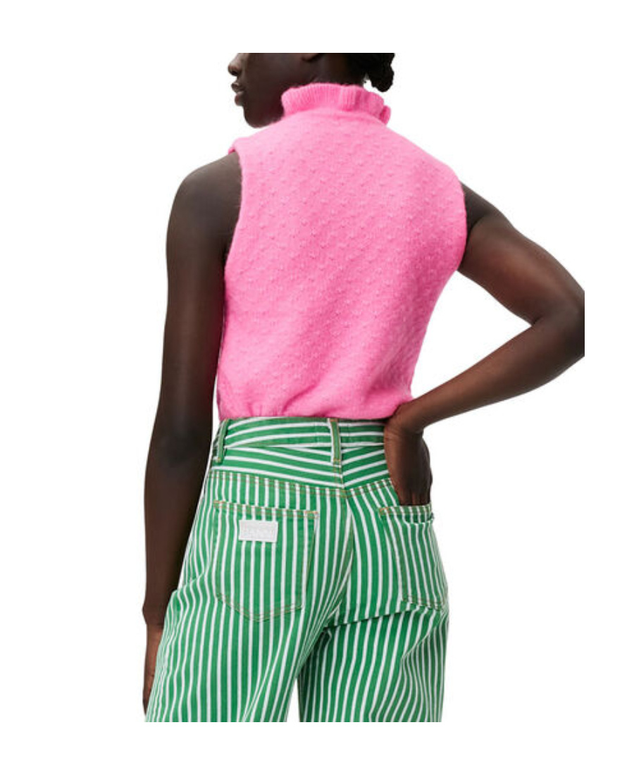 GANNI CUT-OUT DETAIL KNITTED TOP