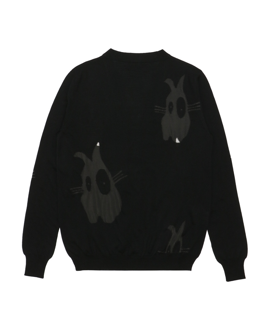 Mcq By Alexander Mcqueen Black Jacquard V-neck Sweater In Black