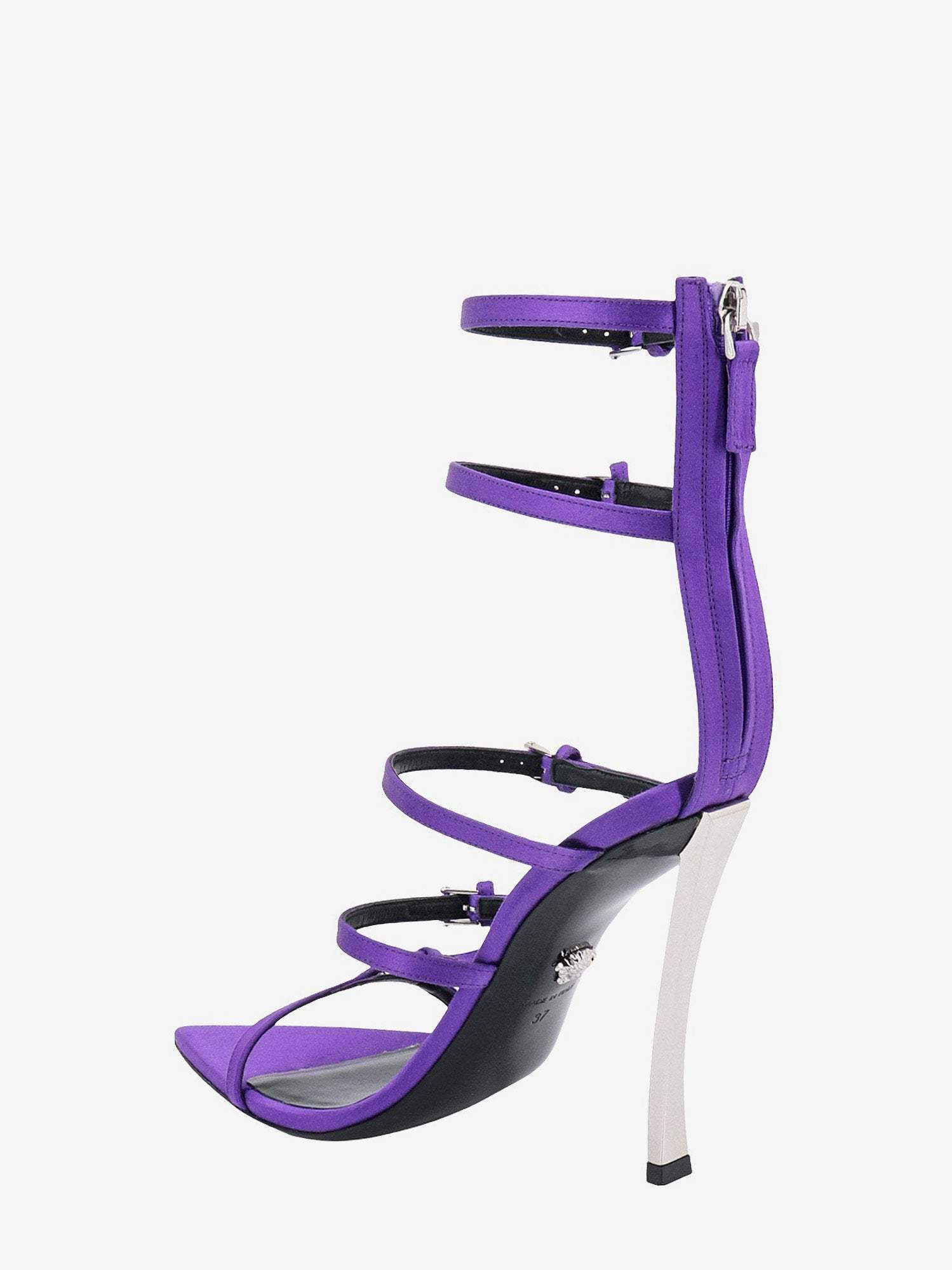 Versace Sandals With Purple Pin-point Heel In Purple