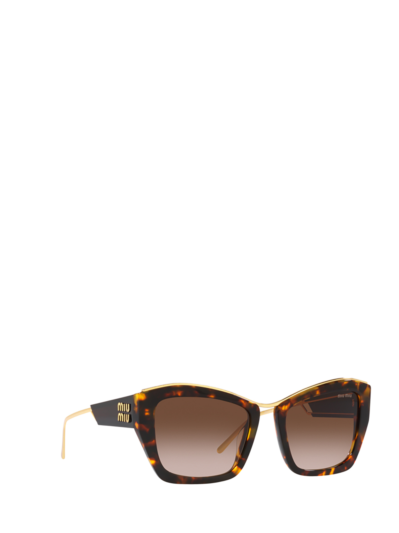 Miu Miu Logo Sunglasses In Brown