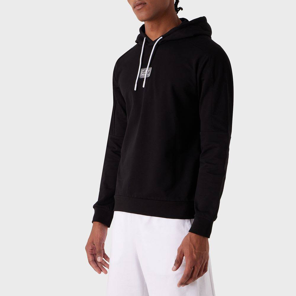 Ea7 Logo Pattern Sweater In Black