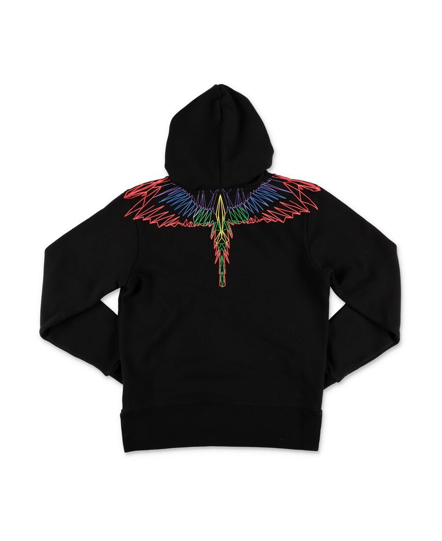 Marcelo Burlon County Of Milan Teen Wings Print Hoodie In Black