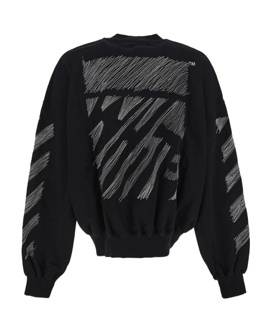 Off-white Scribble Diag Print Sweatshirt In Black