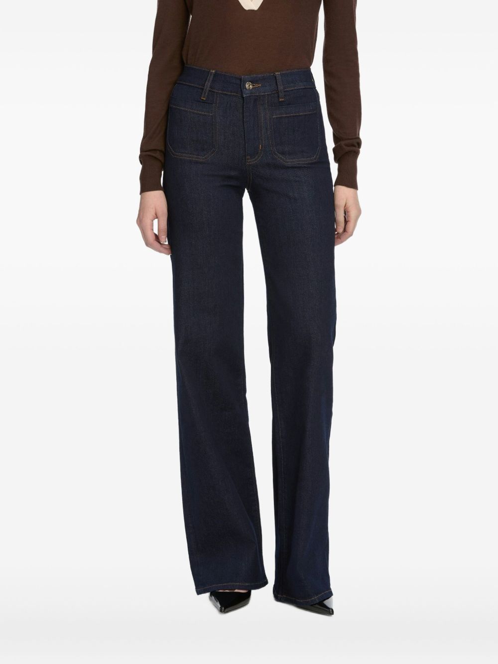 Frame High Waist Jeans In Blue