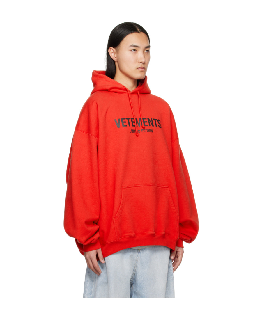 Vetements Red 'limited Edition' Hoodie In Red