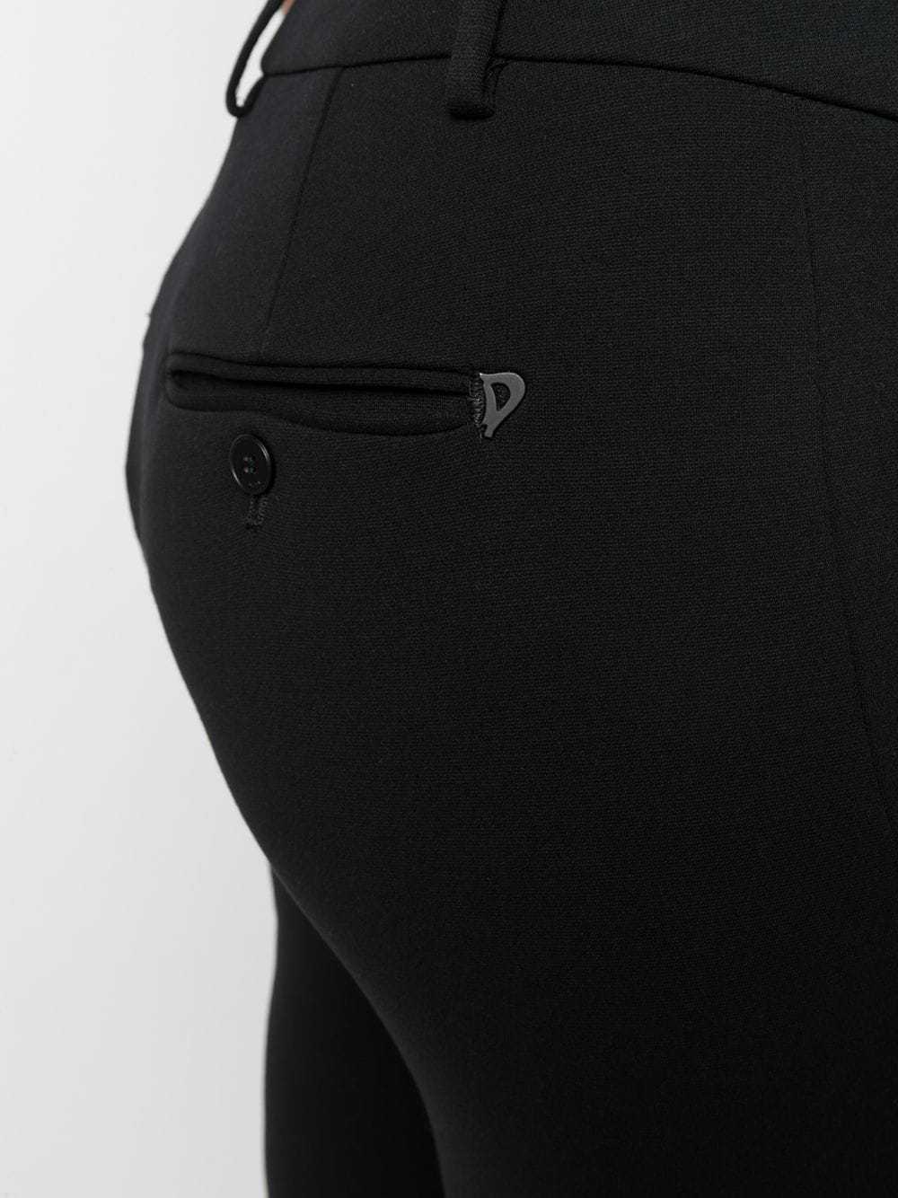 Dondup Contrast Four-pocket Slim Trousers In Black