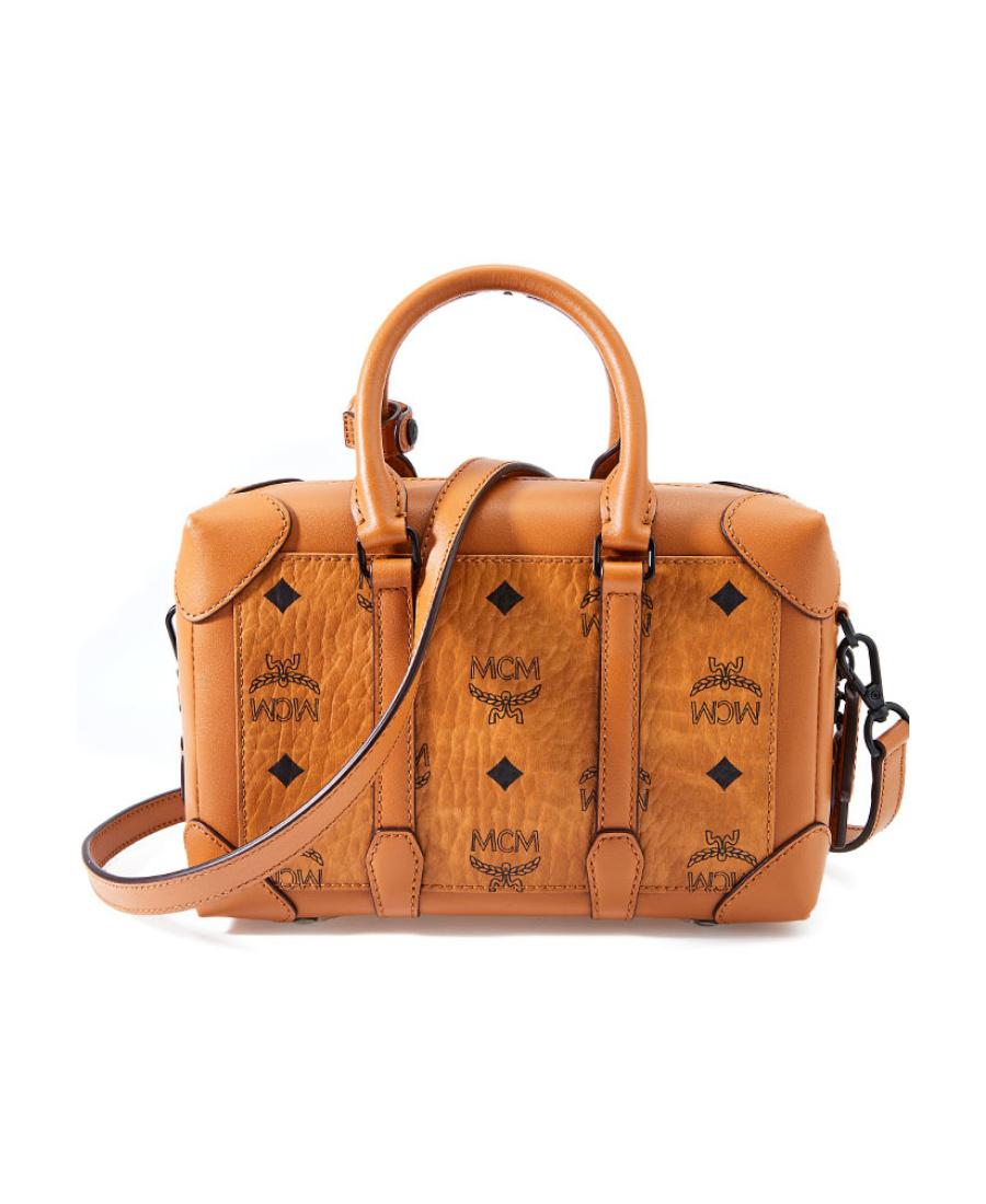 Mcm Logo Details Handbag In Brown