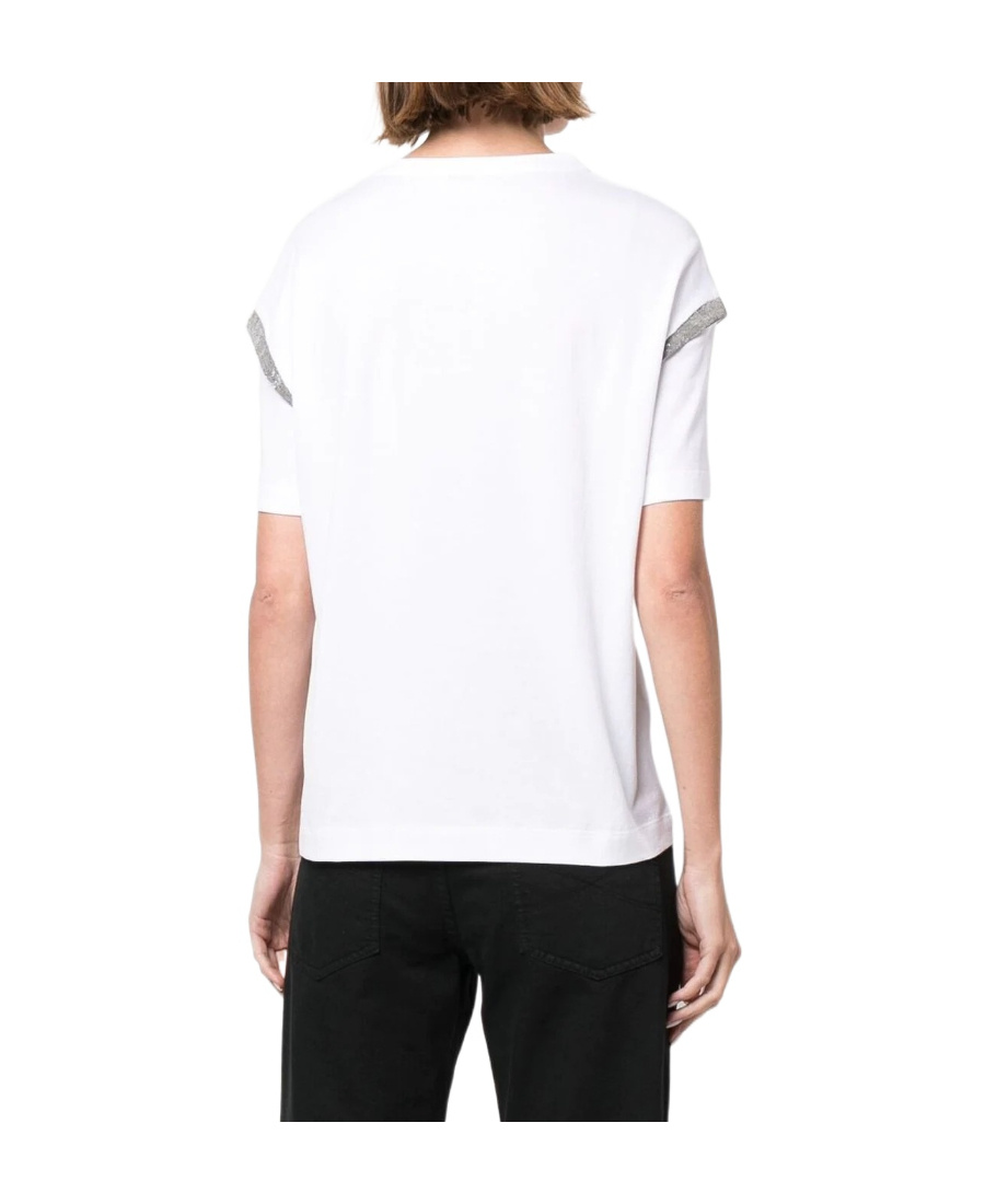 Brunello Cucinelli Monili-chain Oversized Cotton T-shirt In White