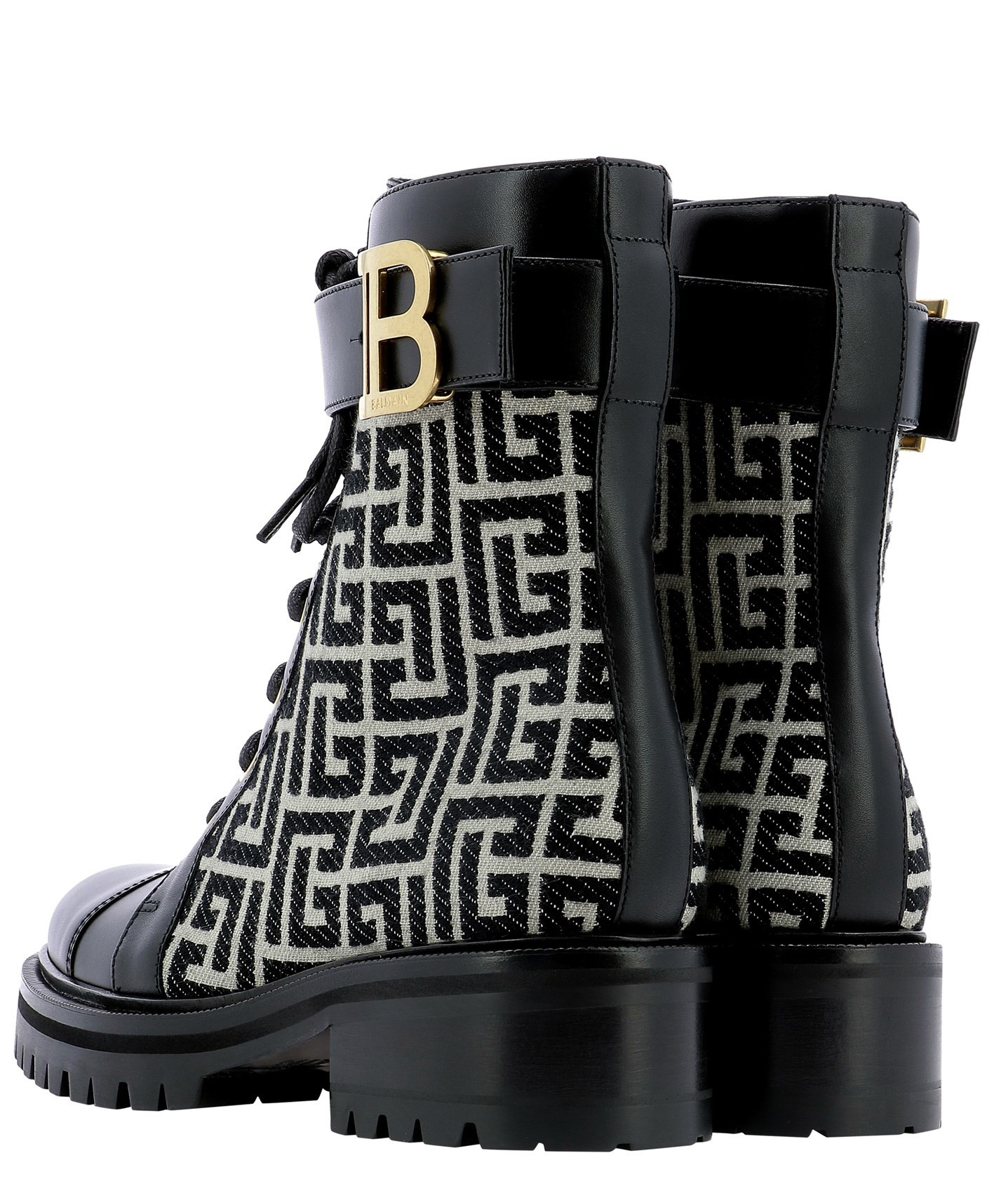 Balmain Ranger Romy Monogram Boots In Black
