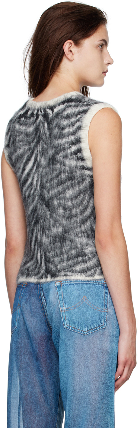 Doublet Round-neck Zebra Vest In Multicolor