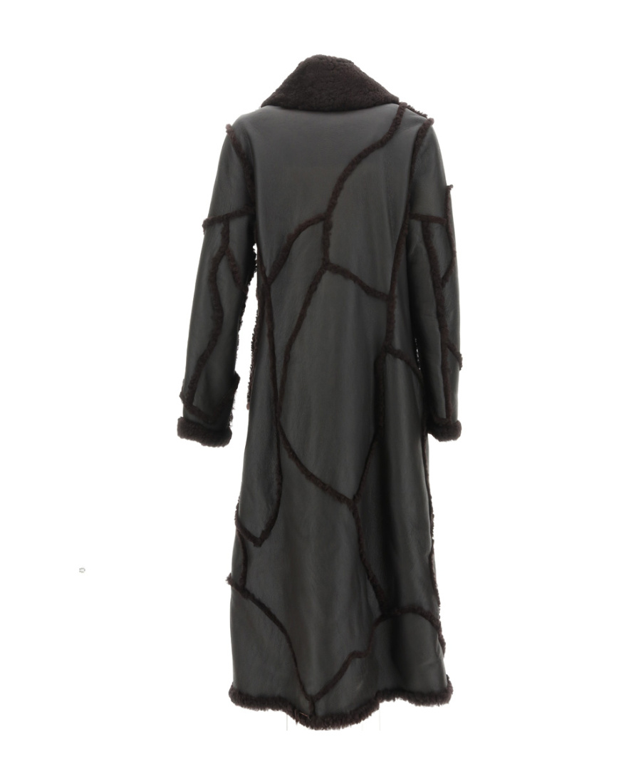 Chloé Lapel Splicing Design Coat In Black