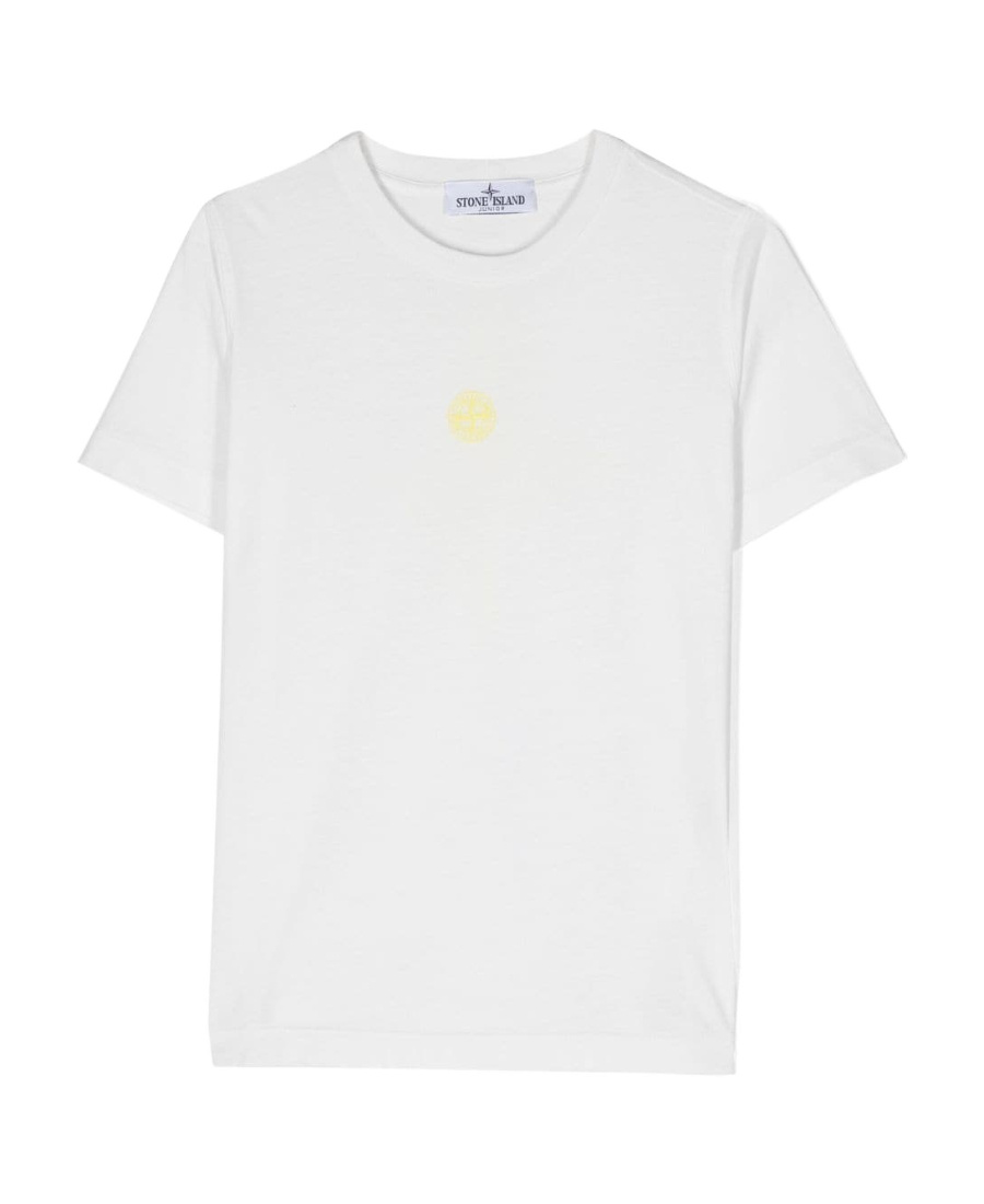 STONE ISLAND LOGO-PRINT COTTON T-SHIRT