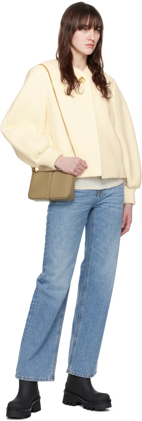 Chloé Mini Marcie Leather Shoulder Bag In Green