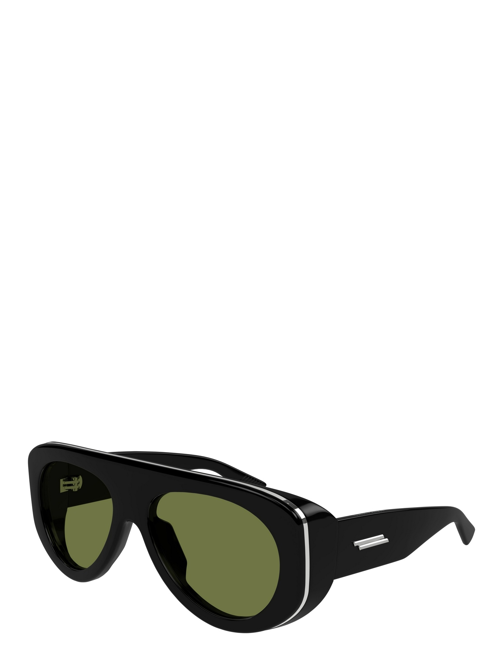 Bottega Veneta Eyewear Pilot Frame Sunglasses In Black